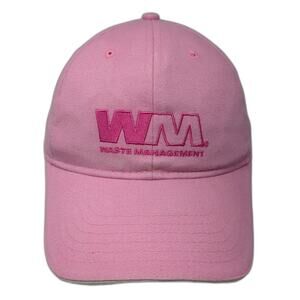 BIG Waste Management Baseball Cap Pink One Size Cotton Embroidery Slideback hat